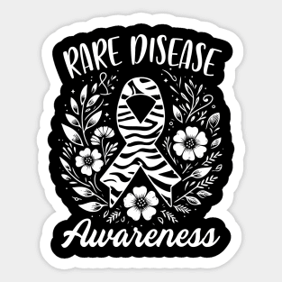 Rare Disease Zebra Rare Disease Day Rare Disease Awareness Sticker